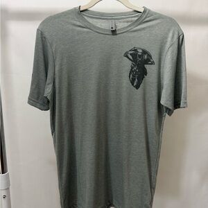 Next Level Apparel Siempre Libre Graphic T-Shirt Gray Patriotic Print Size M